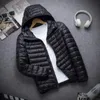 Autumn Winter 90% White Duck Down Coat Män Hooded Ultra Light Down Jackets Male Windproect Warm Parka M- 4XL MENS TRECK NY 37UP#