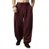 Męskie spodnie Plus Size Casual Harem Men Jogger luźne bawełniane spodnie lniane męskie vintage harajuku pantalon taktyk hombre y2k joga joga