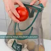 Sacs de rangement pour fruits et légumes, sac à Double maille, fourre-tout pliable, petits conteneurs réutilisables avec couvercles