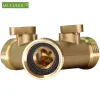 Anslutningar 3/4 '' Tung mässing Garden Slange Coupling Diverter 2 Way Slang Spigot Adapter Y Vattningsbevattningsfogar Oberoende ventil