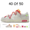 Designer White The Low Lot No.01 50 Running Shoes Futura Red Green Ow Rubber UNC University Gold Skate Platform Chunky Sneakers Trainers Basketball Shoes Storlek 36-45
