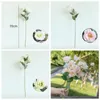 Flores decorativas 70cm 4 cabeças platycodon haste longa flor de seda grandiflorum realista artificial el