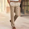 Dr-broek met rechte pijpen, elegante broek met rechte pijpen, premium heren slim-fit pantalon, klassieke effen kleur voor busin 55Dh #