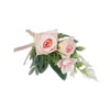 Dekorative Blumen Rose Brautjungferen Handgelenk Blume Corsage Braut Seiden elegante Brosche Pin für Frauen Hochzeit Geschenk 95