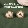 Boucles d'oreilles en émail blanc, cœur, Triangle, fleur, bijoux Vintage, accessoires modernes