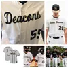 Wake Forest 51 Sean Sullivan 40 Reed Mascolo 30 Michael Massey 14 Camden Minacci 28 Cole Roland baseball jersey 20 Derek Crum 42 Joe Ariola 2 William Ray custom stitched