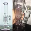 12.2 polegadas de altura copo base Bong Hookahs Shisha Dab Rigs Grosso Vidro Bongs Tubo de fumaça de vidro com tigela de 18mm