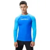 Kostymer rashguard män långärmad badkläder badskjorta lycra surfing utslag vakt baddräkt för simning segling dykning våtdräkt kläder