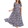 Casual Dresses Women Designer Dresses Ladies Summer Bohemian Long Women Floral Print Beach Midi Dress Elegant Loose Pockets Summer Dresses For Women Dress