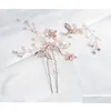 Hairpins Rose Gold Handmade Hair Clips Bridal Pins Excloy Exclies for Women Headposes JCF0607511186 Drop Delivery Hairjewel Ot4ea