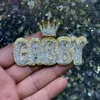 Ny ankomstdesign Hiphop Fine Jewelry Iced Out Silver Bling Zircon Custom 14k Plated Mossanite Name Pendant