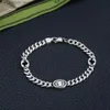 Charm Bracelets Top luxury designer bracelet charm gift unisex hip hop women mens bracelets 16cm 18cm 20cm trendy cuban chain 925 cuff bangle couple jewelry Y240327