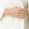 Link Armbanden Zomer Rode Boho Kraal Pols Armband Voor Vrouwen Vinger Ring Kettingen Dame Esthetische Aansluitende Hand Harnas Sieraden Set