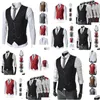 Men'S Vests Men Business Formal Mens Waistcoat Fashion Groom Tuxedos Wear Bridegroom Casual Slim Vest Custom Made With Drop Delivery A Dh8Qm