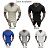 Survêtements pour hommes Hommes Survêtement Kit Shorts T-shirt à capuche Col à revers Polyester Manches courtes Abordable