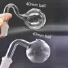 Jumbo 4cm Ball Curve Male Female Glass Oil Burner Pipe 14mm 18mm High Quality Large Bubbler Smoking Water Pipe Tobacco Spoon Bowl for Dab Rig Bong Hookah Accessorie