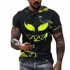 2023 Nouveaux T-shirts pour hommes Casual manches courtes Hip Hop Sourire Visage 3D T-shirt imprimé Pull surdimensionné Hommes T-shirts Tops h4NZ #