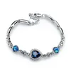 Bracelets de charme Océan Coeur Cristal Strass Bracelet Pour Femmes Femme Fille Cadeau Chaîne En Acier Inoxydable Z0426 Drop Livraison Bijoux Otl5V