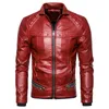 3 colori!Autunno/Inverno Nuovo collo di pelliccia staccabile stile punk addensato giacca da motociclista Cappotto G6jH #