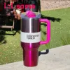 New Fluorescent Yellow Tumblers Winter PINK Shimmery LIMITED EDITION 40 oz Tumblers 40oz Mugs Lid Straw Big Capacity Beer Water Bottle Pink Parade