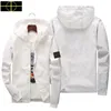 Stenjacka plus storlek kappjackor fashionabla mäns trench hoodie utomhus hiphop streetwear vår höst sport hoodie casual ytterkläder a69