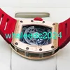 Men's Wristwatch Richardmills Luxury Watches Mens Automatic Machine Rm030 42 x 50mm Mens Watch Rm030 Rose Gold Hollow Plate HBAX