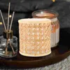 Portacandele con paralume in rattan, decorazione da tavolo, supporto vintage, copertura in vetro per uso domestico riutilizzabile