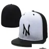 Ballkappen 24 Stile Ny Letter Baseball Sunsn Männer oder Frauen Sport Casquette Bone Aba Reta FL Closed Fitted Hats Drop Delivery Mode AC OTSCD