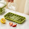 Silikontillverkare Box med presslagringstyp Kubtillverkare Ice Tray Making Mold For Bar Gadget Kitchen Accessories S