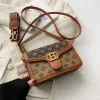 Nieuwe bedrukte tas vrouwelijk modegevoel kleine vierkante tas super vuur enkele schoudertas Messenger Bag Crossbody enkele tas