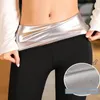 Women's Leggings Women Sauna Sweating Pants Gym Exercise High Waist Thermo Weight Loss Workout Running Slimming Compression