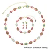Sommar Hot Sellilng Women Girl Jewelry Neon Colorful Emamel Geometric Cz Pärledformad chokerhalsband