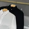 Men's T Shirts 2024 Spring Business And Leisure High Quality Yarn Gentleman Versatile Temperament Solid Color Shirt
