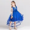 Young Girls Ceremonial Elegant Dresses for Party Graduation 10 12 Years Old Girly Children Sage Green Evening Long Kids Clothes 240318