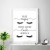 Tillbehör Lash Extensions Technician Guide Affischer and Prints Makeup Wall Art Picture Decor Eyelash Business Form Art Canvas målning