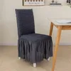 Housses de chaise en seersuckers 3D extensibles pour salle à manger, cuisine, banquet, décoration d'intérieur