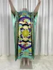 Kobiety stroju kąpielowego 2024 Africansaudi Arabian Scarf Loose Print Silk Maxi Dress Summer Beach Bohemian Srabe Kaftan Kimono krótki rękaw C40