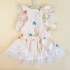 1PC Cute Heart Graphic Dress z koronkowymi wykończeniami - zachowaj chłód i stylowy zwierzak