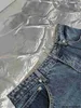 Designer Correct version B family 2024S early autumn front and rear patchwork loose jeans with distressed and edged design for couples IA5F