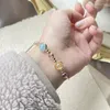 Charm armband chic handgjorda armband med blå topas gul kristall och ametist - unika skönhetsdrift leveranssmycken otvwf