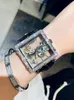 Montres-bracelets montres mécaniques dames étanche dominateur carré grand cadran cuir