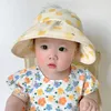 Berretti Primavera Estate Coreano Moda Bambini Pieghevoli Cappelli di protezione solare 2024 Bambino all'aperto con corda regolabile Berretti da baseball Fascia per capelli