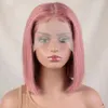 Pink Lace Front Human Hair Wigs Glueless Wig Short Bob Wig Orange Ginge Lace Front Human Hair Wig for Women Blonde Bob Hair Wig