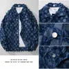 Primavera outono retro azul xadrez borla denim jaquetas w cott jaqueta jeans streetwear solto chaquetas hombre masculino casacos y203 #