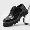 Chaussures décontractées pour hommes, Oxfords à lacets, costume noir, formel, en cuir, pour hommes, Banquet italien, mariage