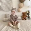 MILANCEL Conjunto de pijama de primavera para bebé Waffle Bear Niñas durmiendo en interiores Ropa para dormir para niños 240325