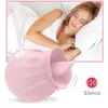 Kraftfull klitisk tunga slickande vibrator oralsex massager bröstvårta suger avsugning vagina klitoris stimulator rose leksaker för kvinnor 240320