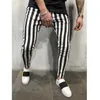 Hirigin 2019 New Men's Summer Fi Slim Slim Plaid Plaid Black White Disual Pants Pants Men Cloths 99yf#