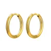 Hoop Huggie Runde Ohrringe aus Edelstahl, 1 Paar/2 Stück, kleine Creolen für Damen, 2022, Anti-Allergie, modisches Geschenk für Hochzeit, 24326