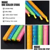 Bag Clips New 24Pcs Plastic Clip Seal Stick Storage Househoud Sealer Clamp Snack Fresh Food Rod Mtifunction Kitchen Tools Cpa5784 Drop Dhpsn